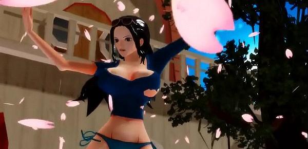  -MMD One Piece- Nico Robin twerking and dancing